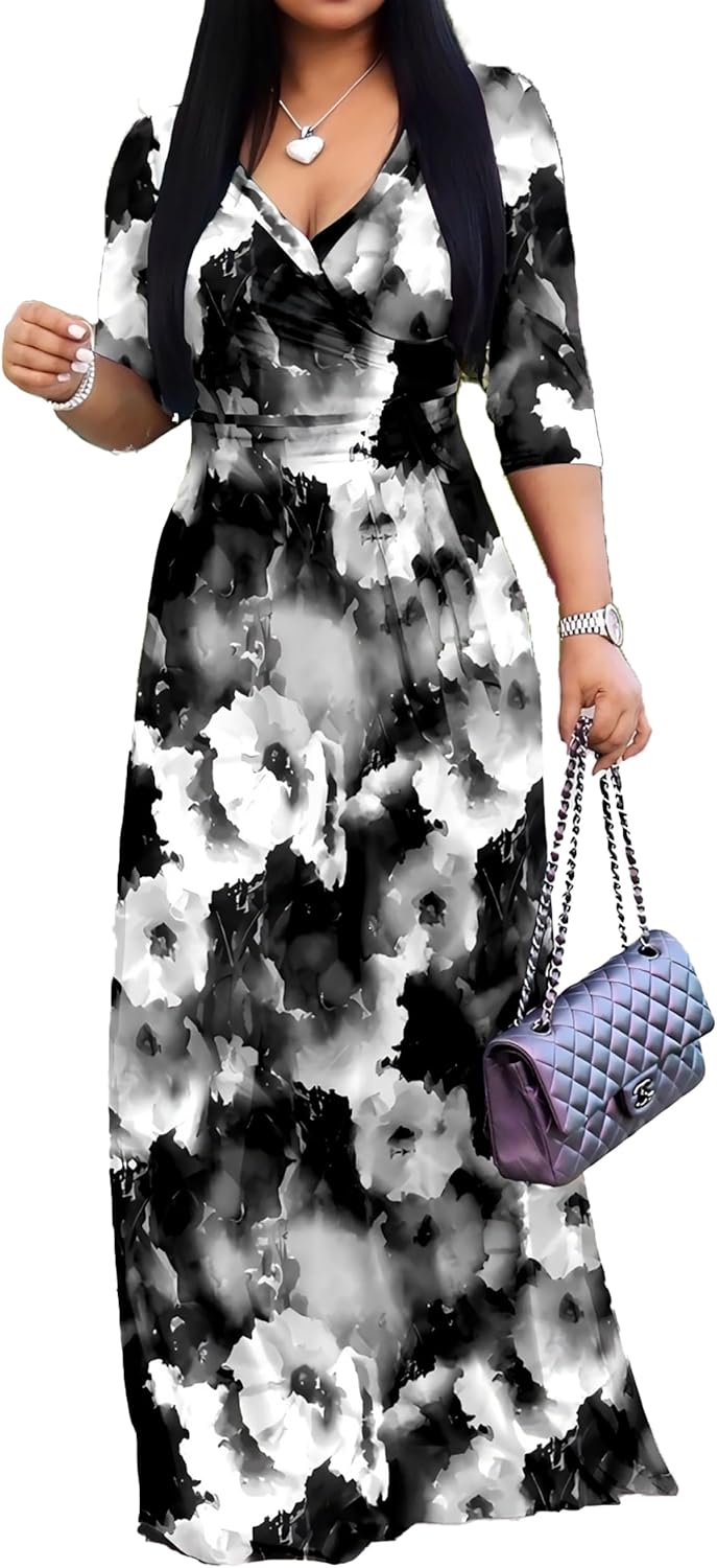 PnPednde Women's V-Neck Party Dress