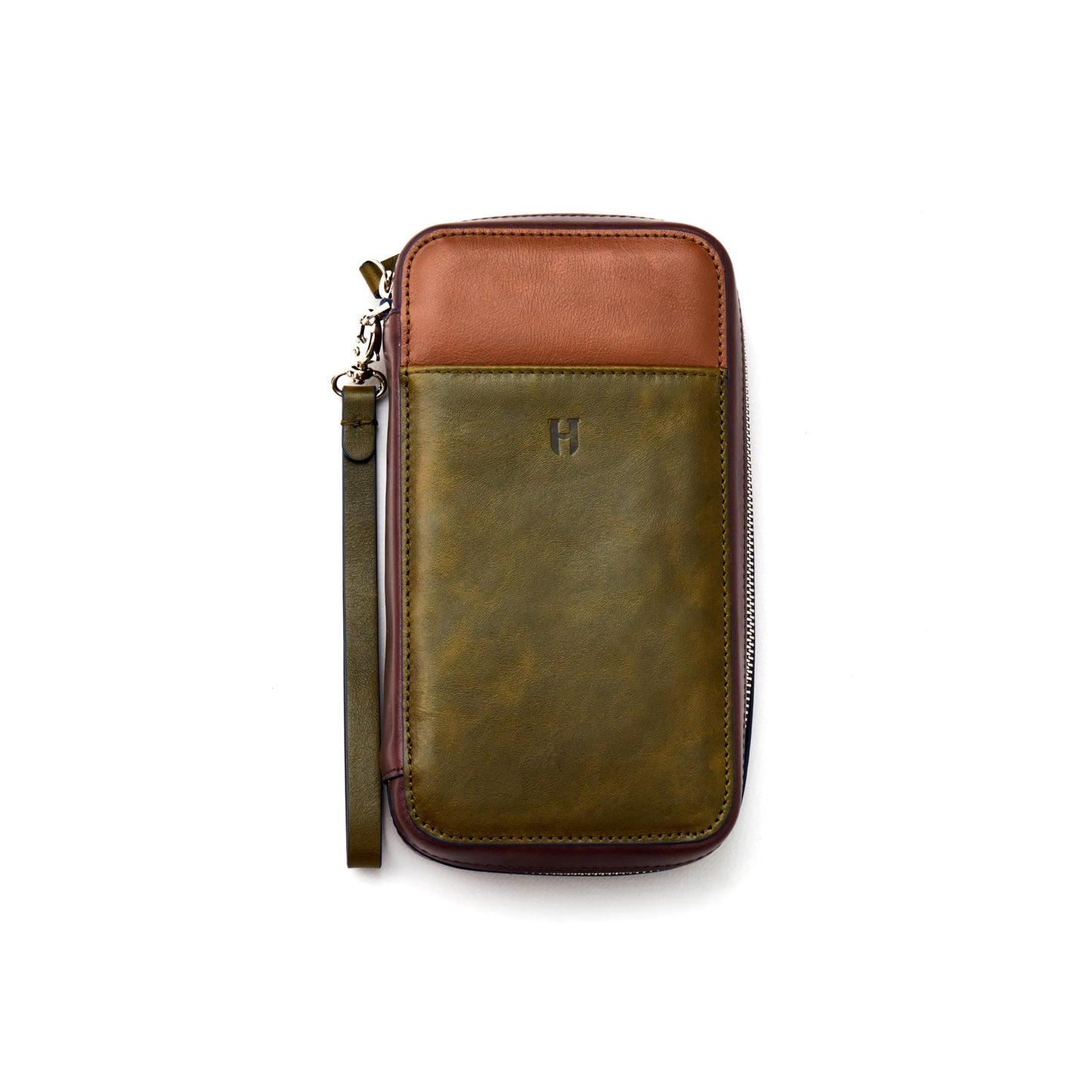 Full-Grain Leather RFID Wristlet