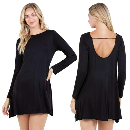 Azules Women's Long Sleeve Tunic Dress