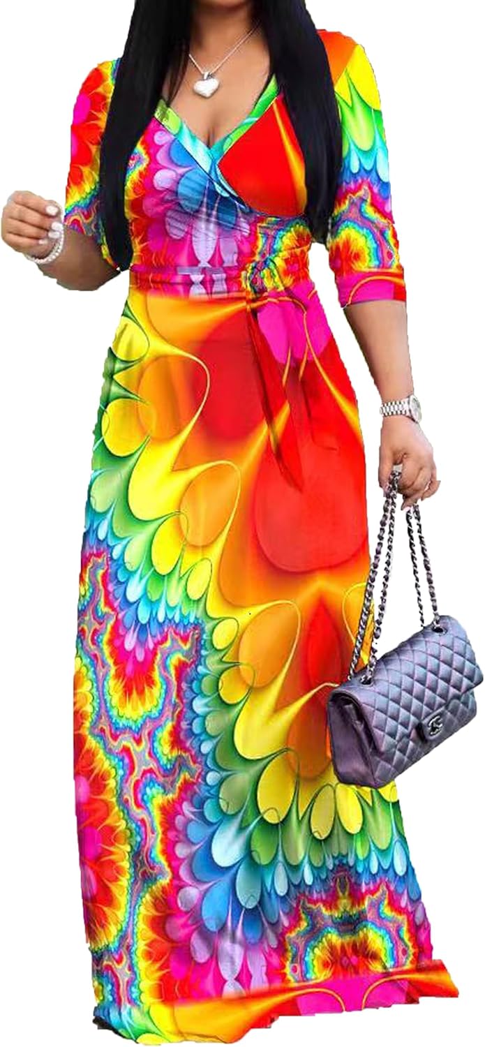 PnPednde Women's V-Neck Party Dress