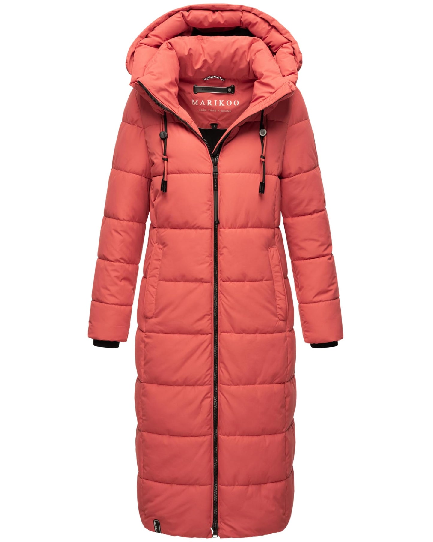 Women's Quilted Long Coat with Hood
