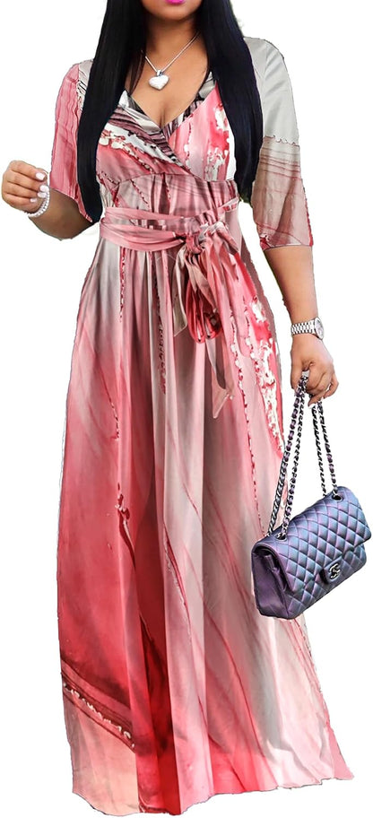 PnPednde Women's V-Neck Party Dress