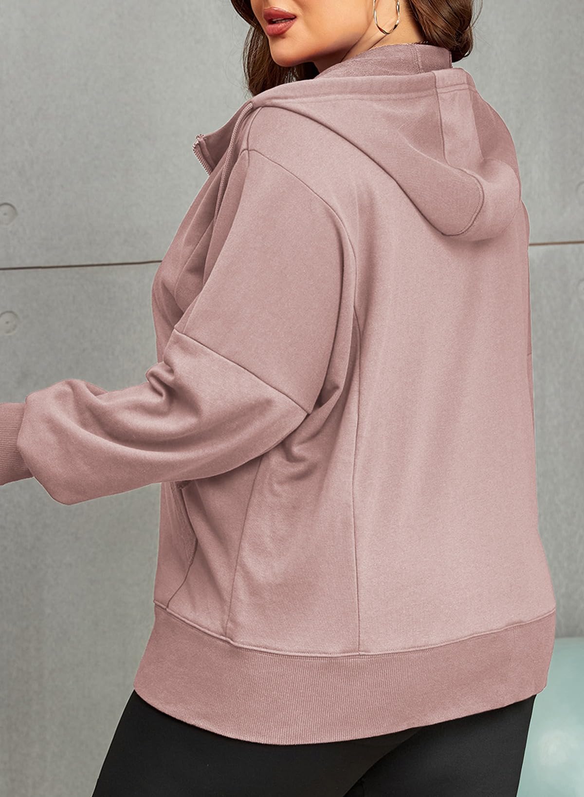 Eytino Plus Size Zip-Up Hoodie