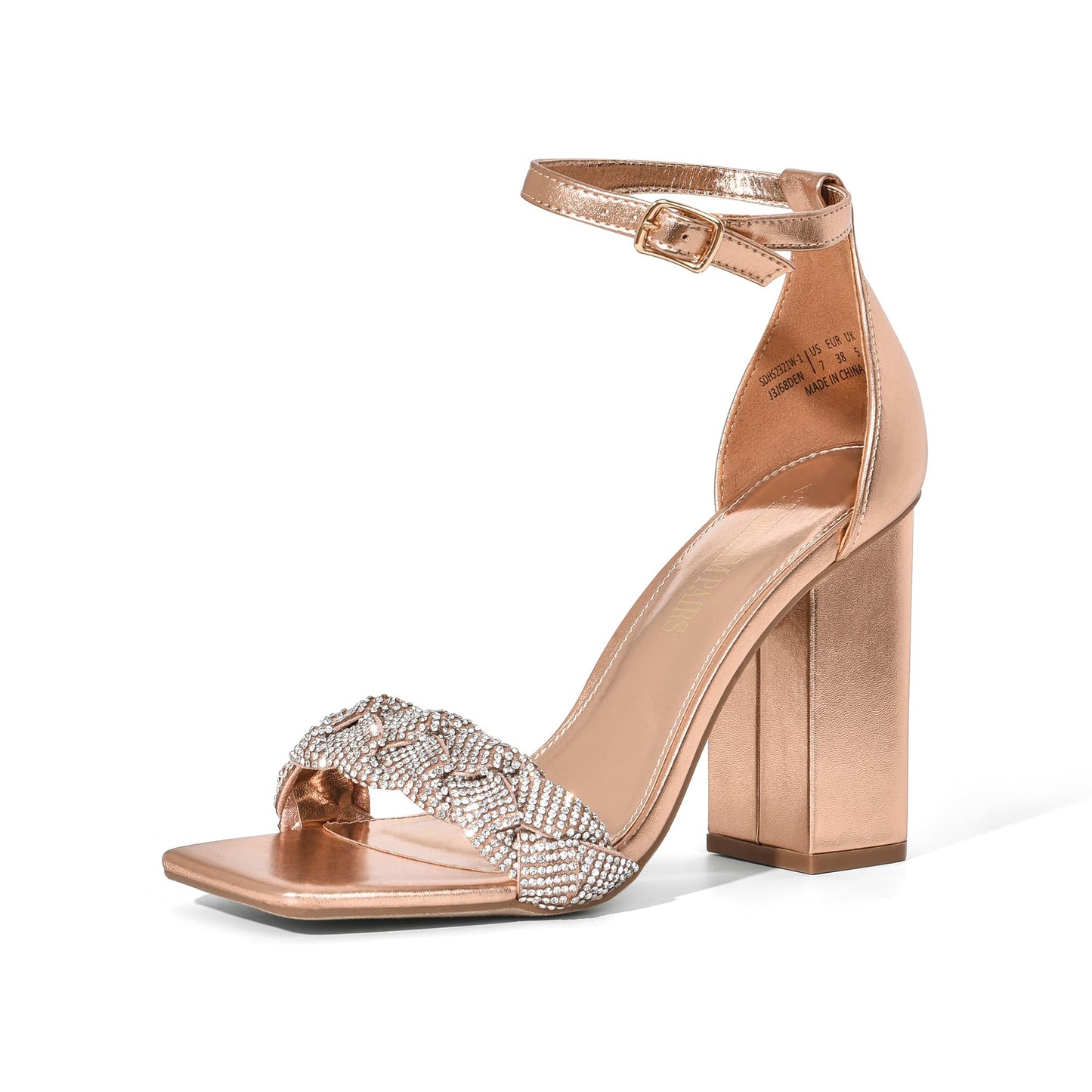 DREAM PAIRS Women's Braided Block Heel Sandals