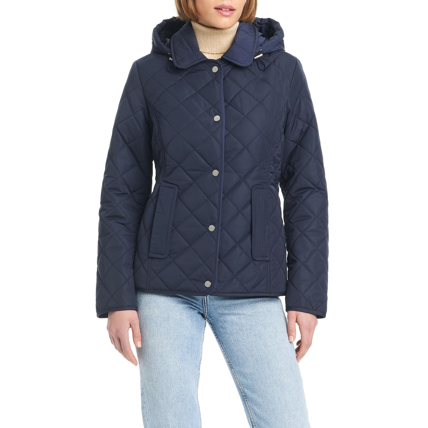 Jones New York Quilted Hooded Jacket