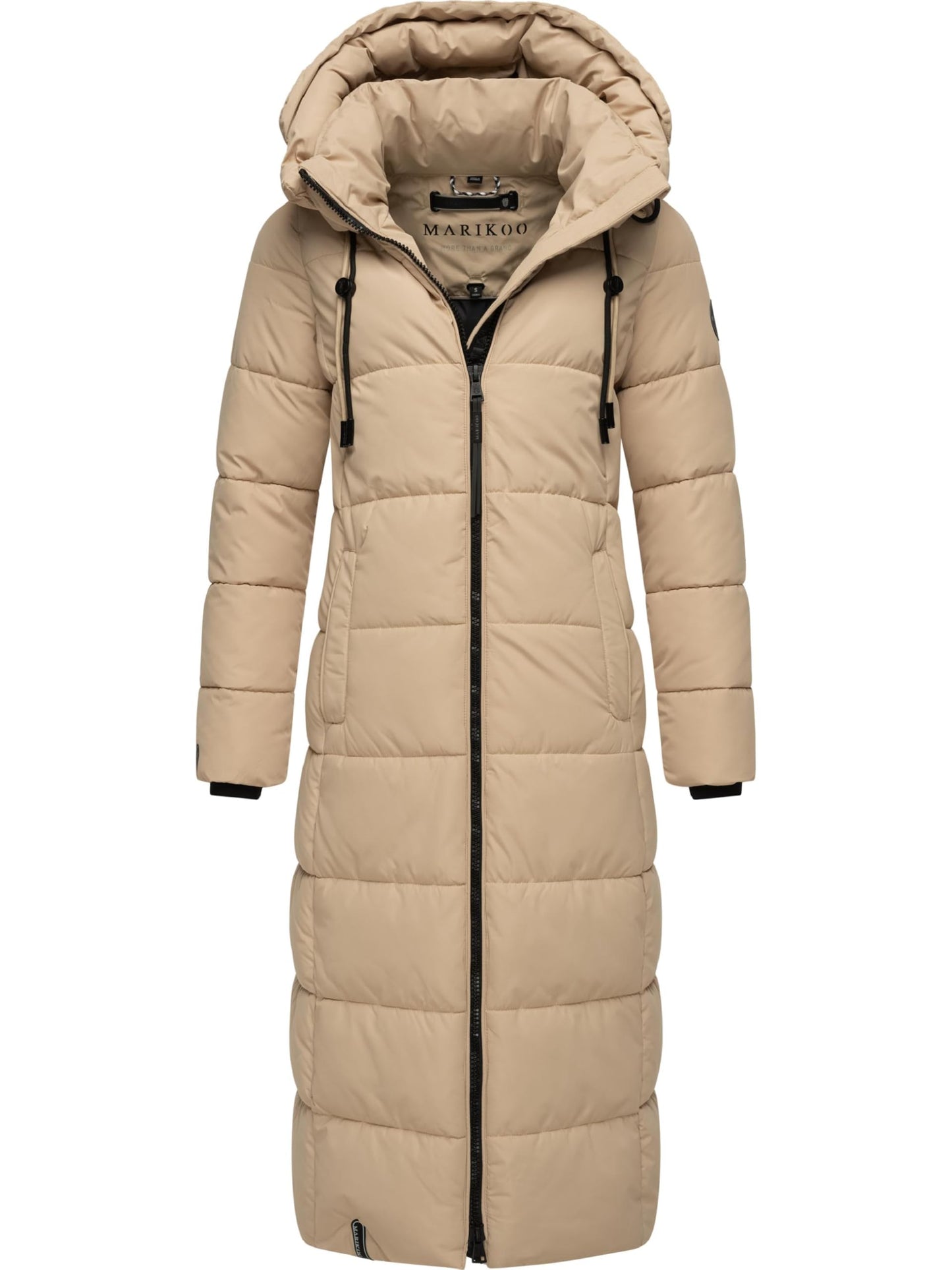 Women's Quilted Long Coat with Hood
