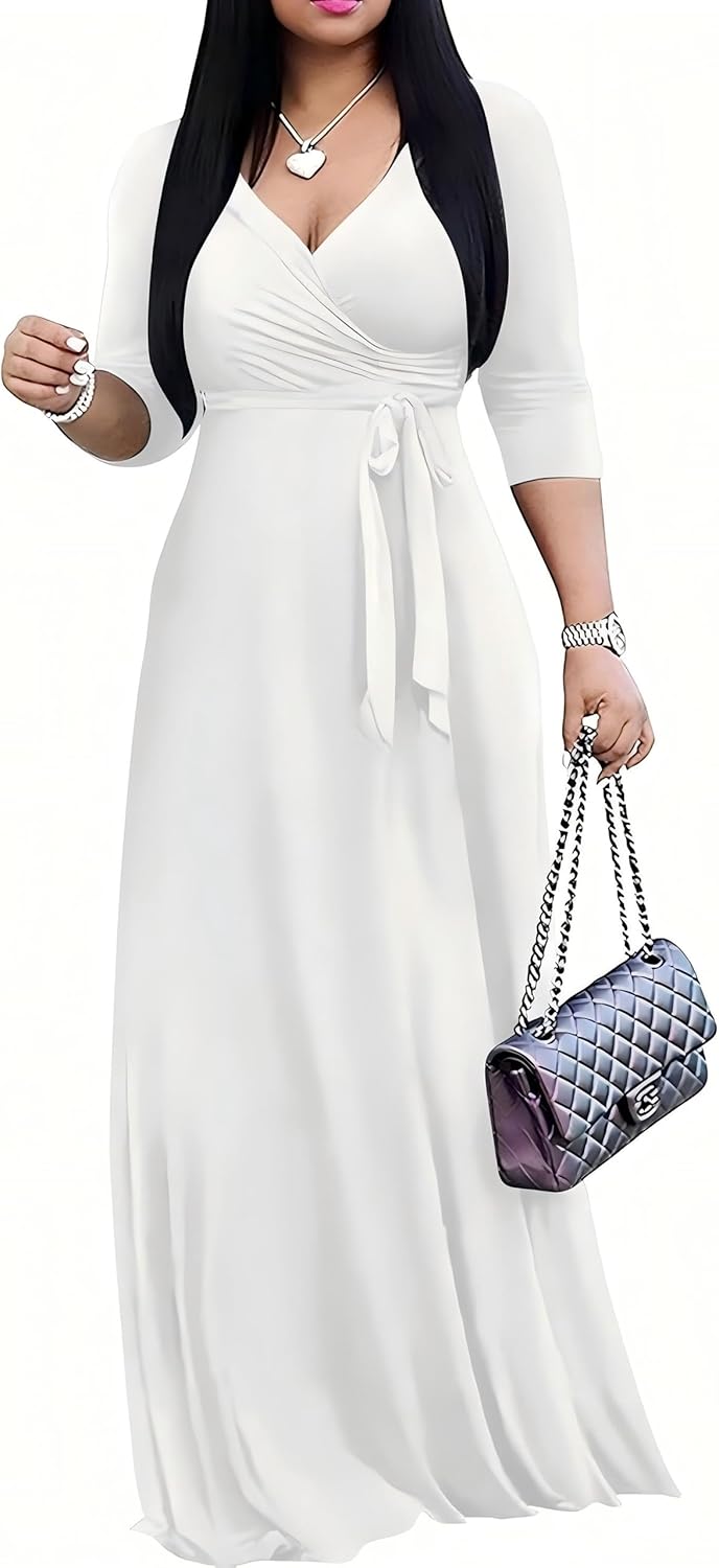 PnPednde Women's V-Neck Party Dress