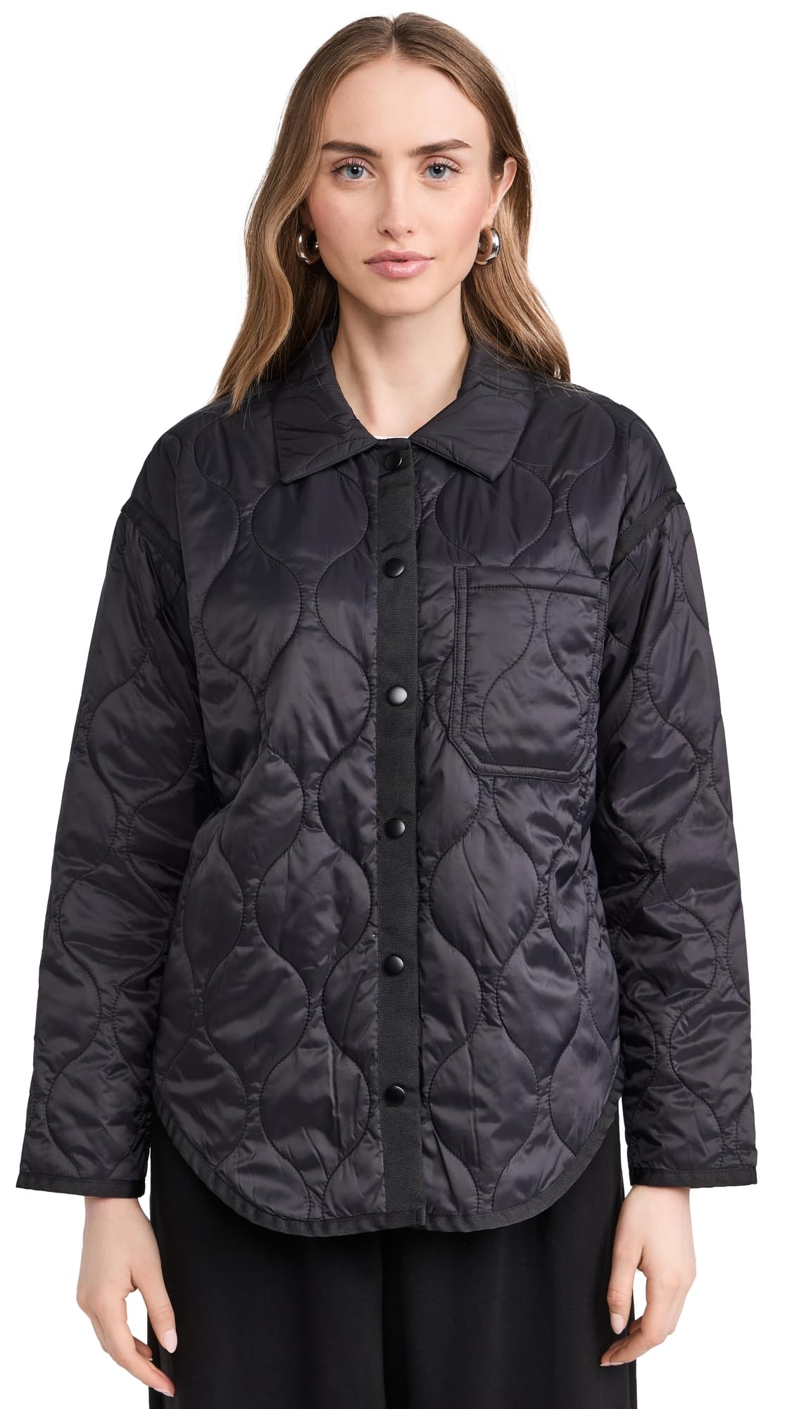 time is now quilted jacket | black