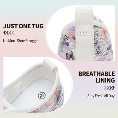 Kufeiti Women's White Canvas Sneakers