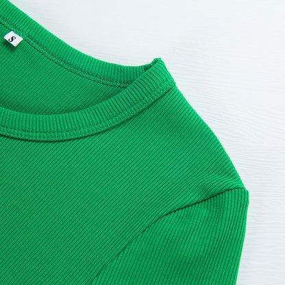 GEMBERA Women’s Ribbed Long Sleeve Top