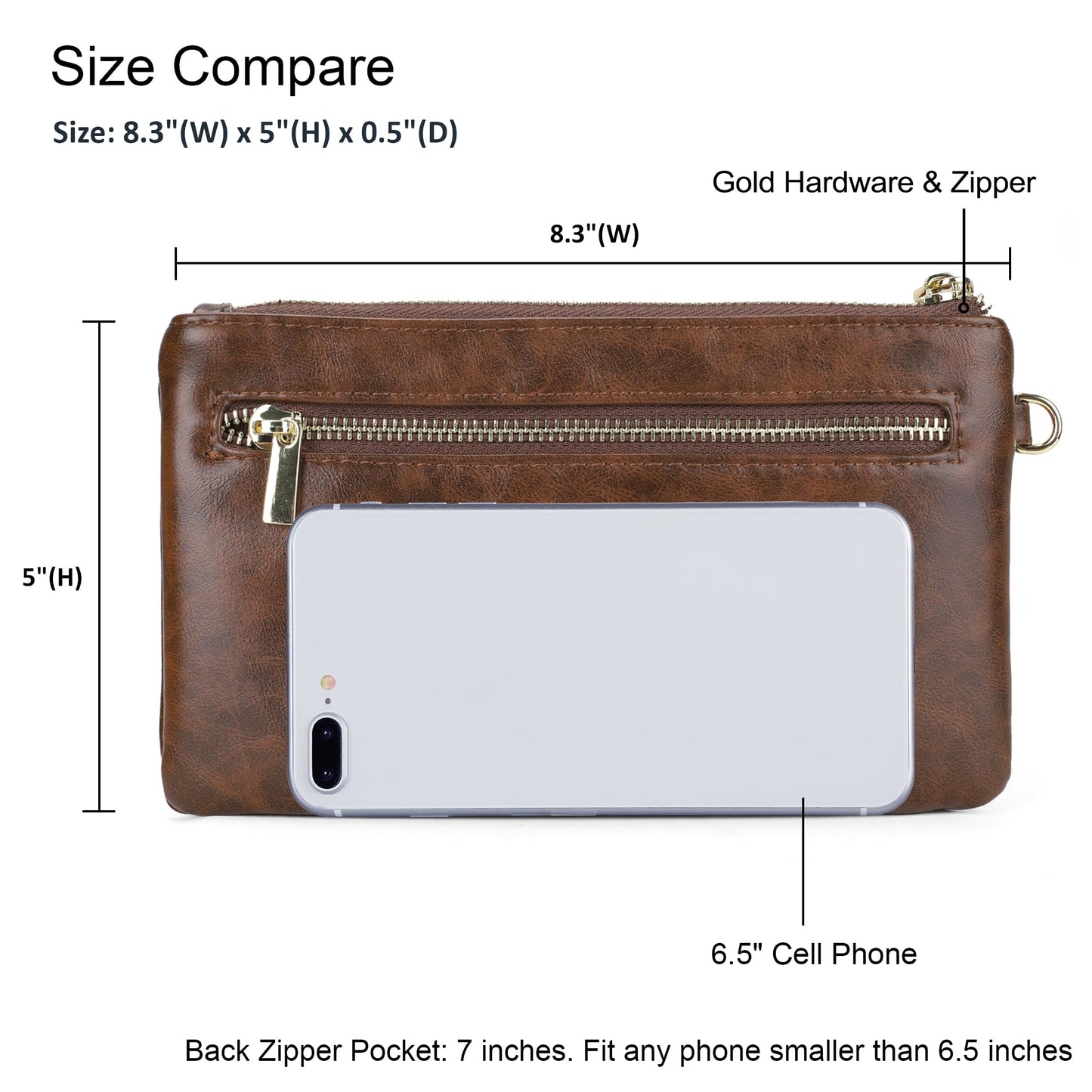 Befen Leather RFID Wristlet Wallet