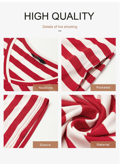 Dokotoo Women's Striped Maxi Dress