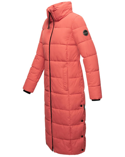 Women's Quilted Long Coat with Hood