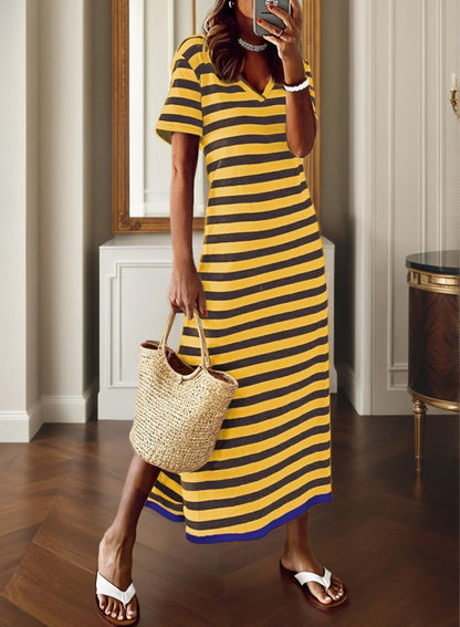 Dokotoo Women's Striped Maxi Dress