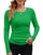 GEMBERA Women’s Ribbed Long Sleeve Top