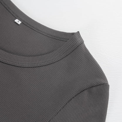 GEMBERA Women’s Ribbed Long Sleeve Top