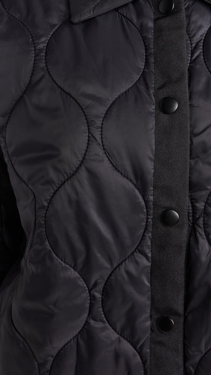 time is now quilted jacket | black
