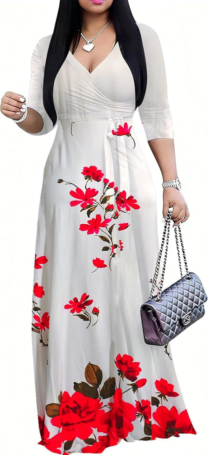 PnPednde Women's V-Neck Party Dress