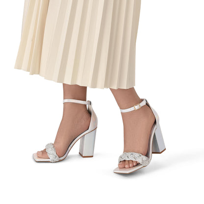 DREAM PAIRS Women's Braided Block Heel Sandals