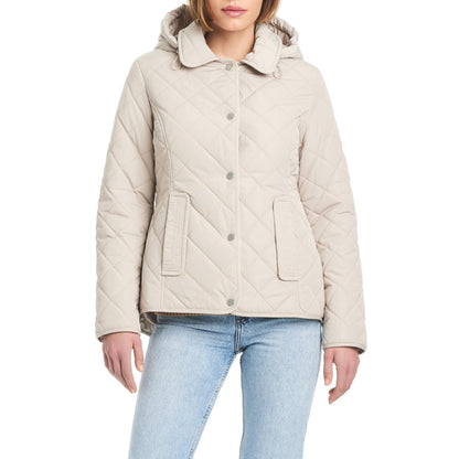 Jones New York Quilted Hooded Jacket