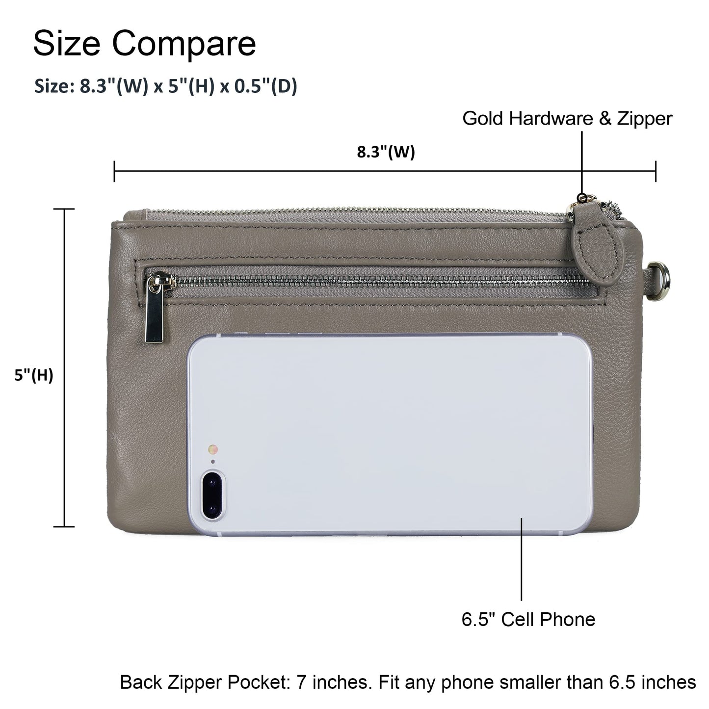 Befen Leather RFID Wristlet Wallet