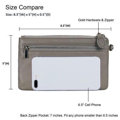 Befen Leather RFID Wristlet Wallet