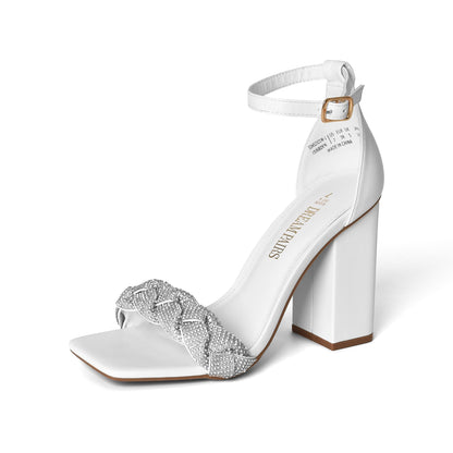 DREAM PAIRS Women's Braided Block Heel Sandals