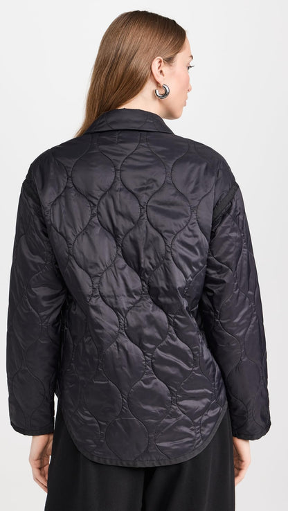 time is now quilted jacket | black