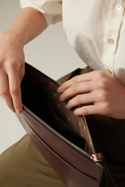 Leather RFID Wristlet Clutch