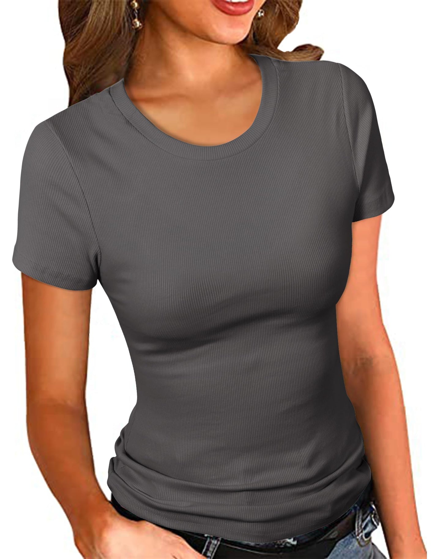 PALINDA Women’s Ribbed T-Shirt