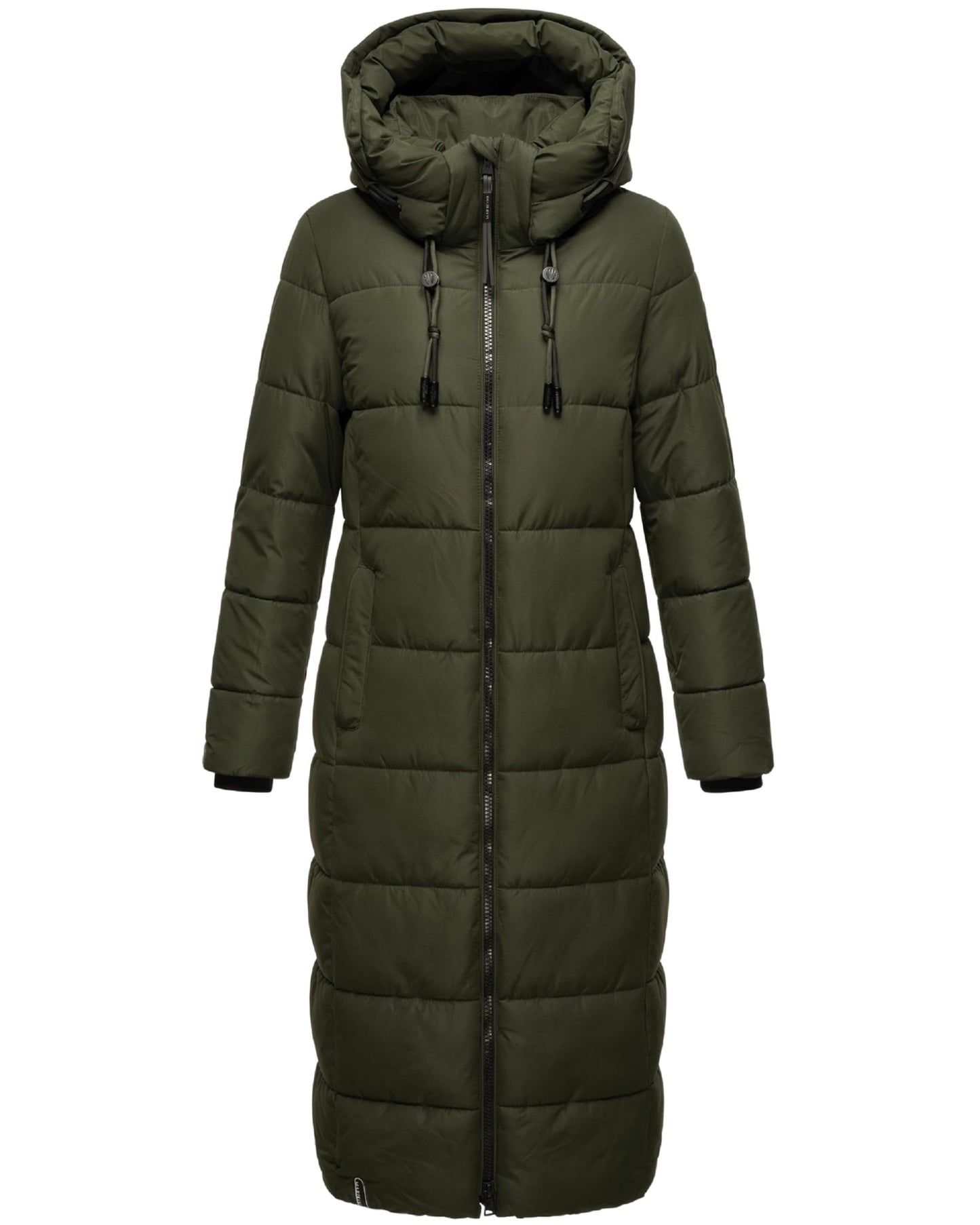 Women's Quilted Long Coat with Hood