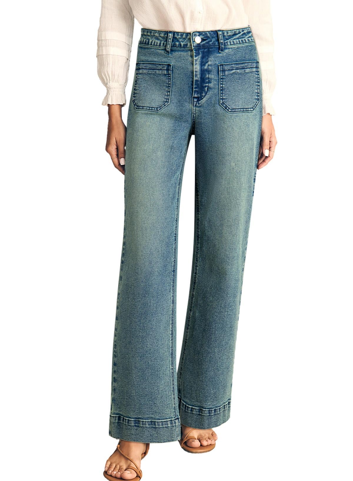 Astylish Women's Wide Leg Jeans