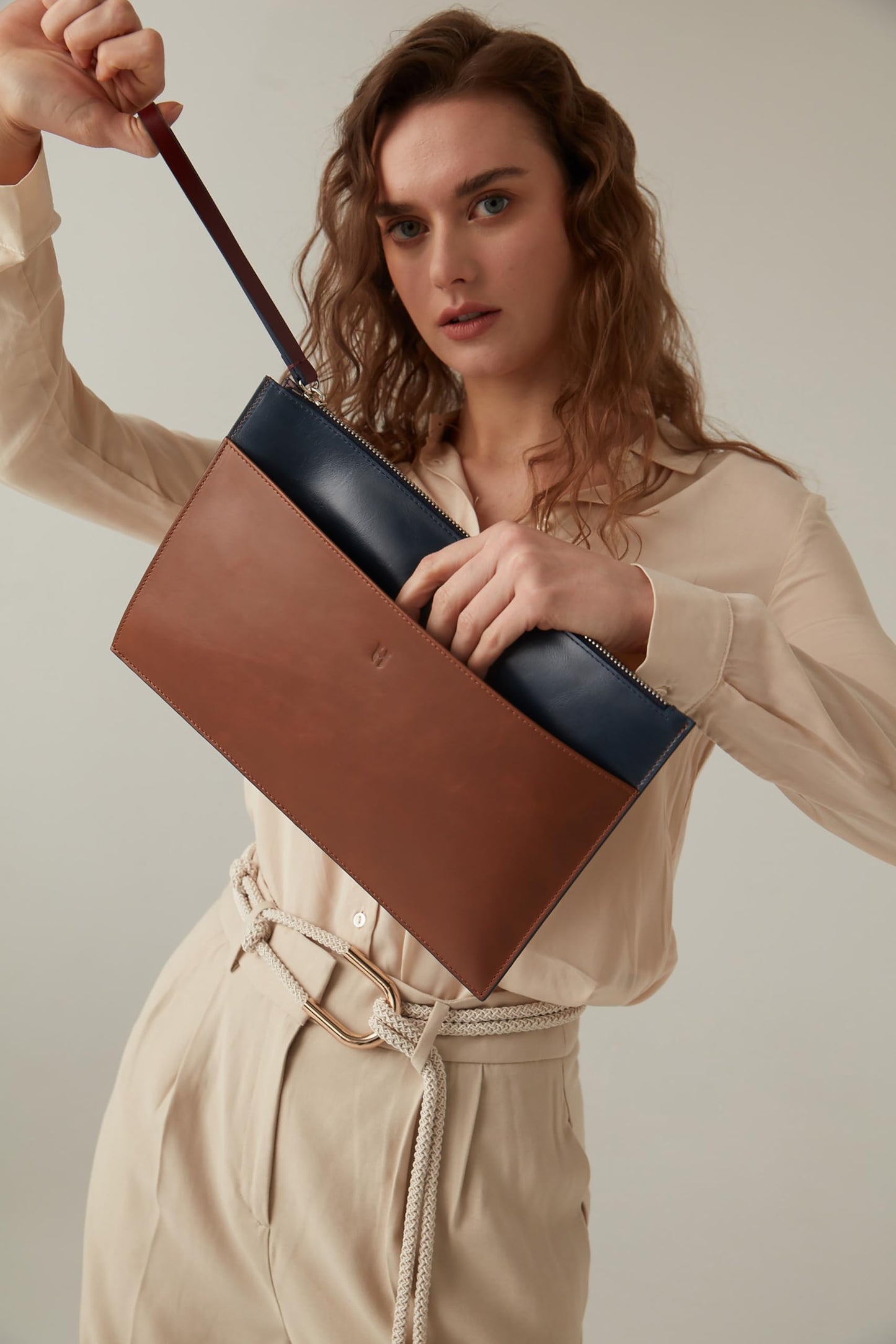 Leather RFID Wristlet Clutch