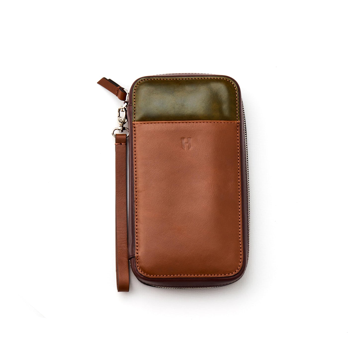 Full-Grain Leather RFID Wristlet