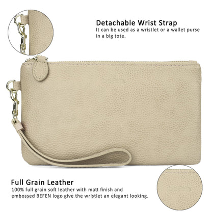 Befen Leather RFID Wristlet Wallet