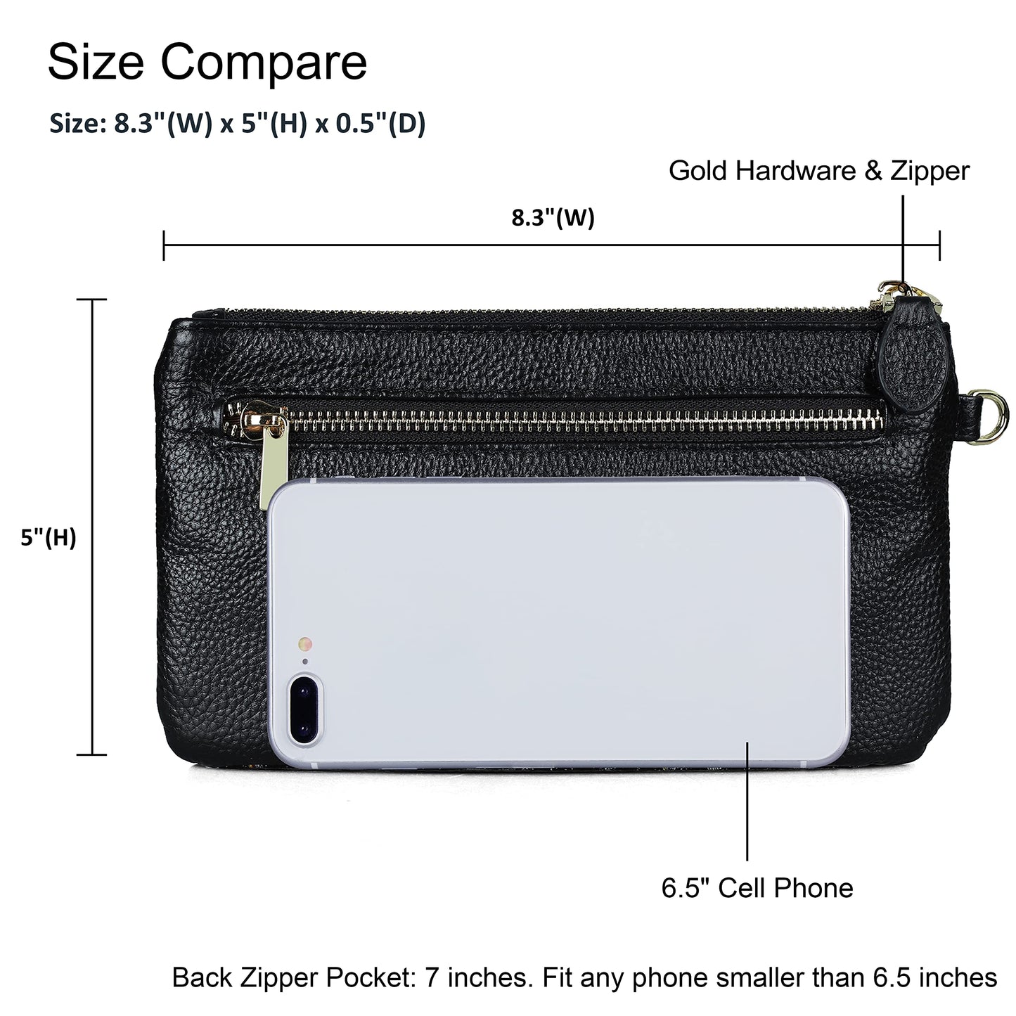 Befen Leather RFID Wristlet Wallet