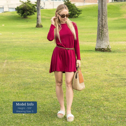 Azules Women's Long Sleeve Tunic Dress