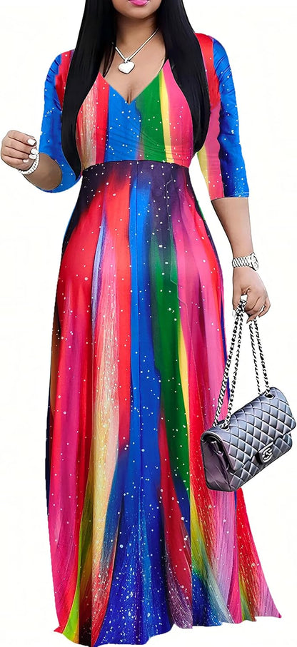 PnPednde Women's V-Neck Party Dress