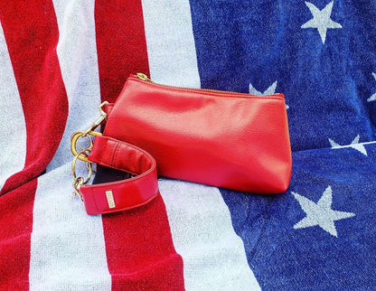 2-Piece Vegan Leather Wristlet Set