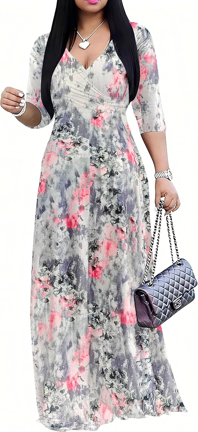 PnPednde Women's V-Neck Party Dress