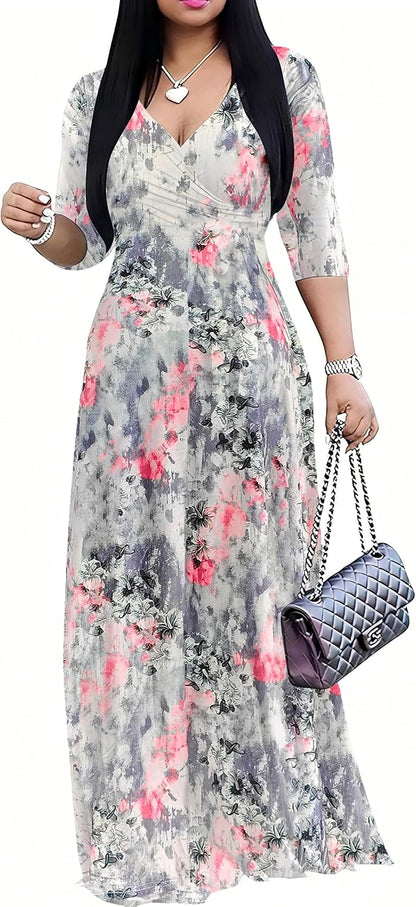 PnPednde Women's V-Neck Party Dress