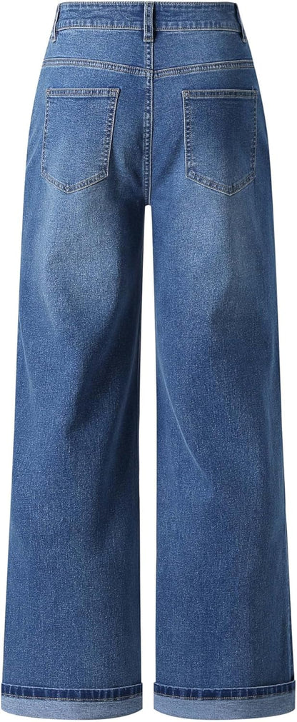 Women's Mid-Waist Cropped Capri Jeans