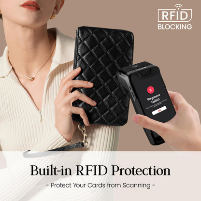 Befen Leather RFID Wristlet Wallet