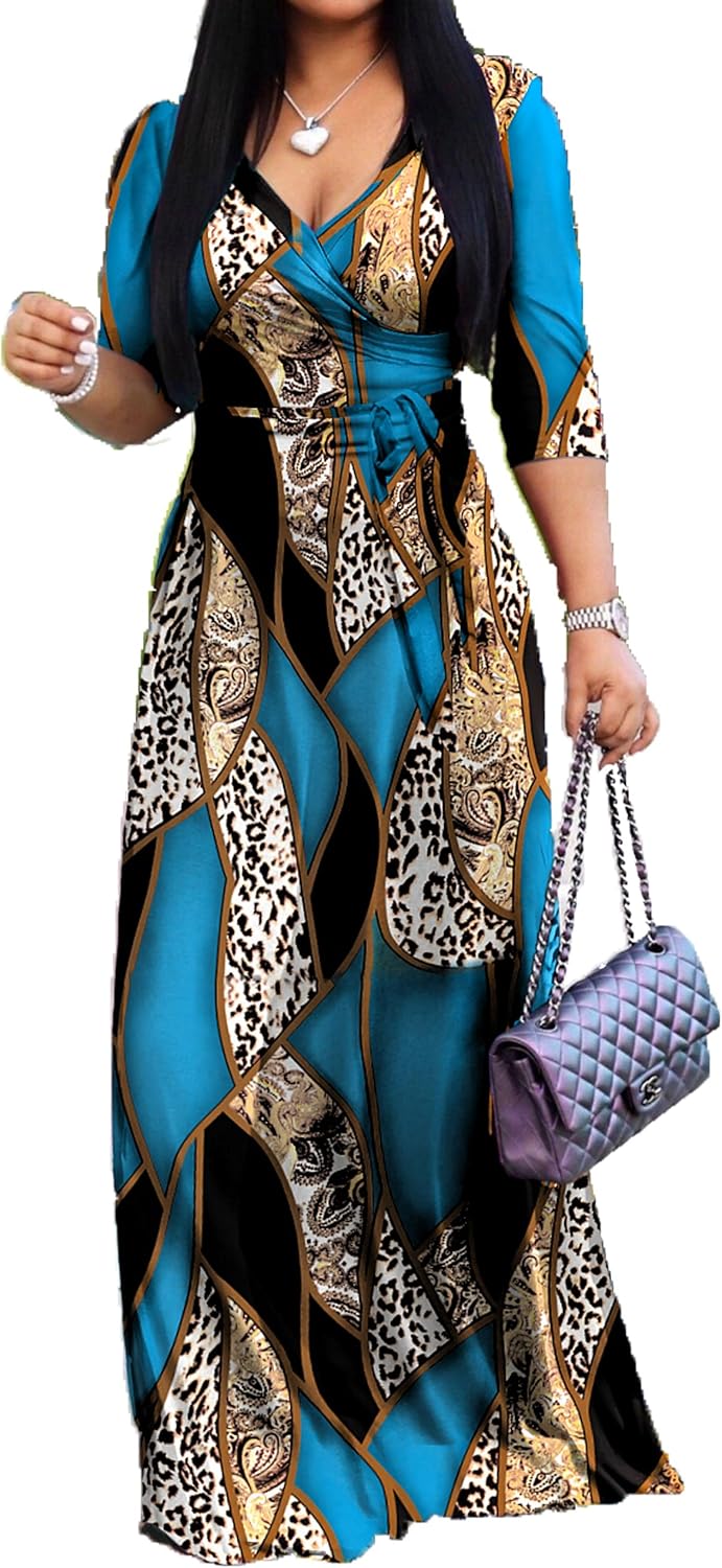 PnPednde Women's V-Neck Party Dress