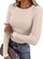ANRABESS Women’s Ribbed Long Sleeve Tee