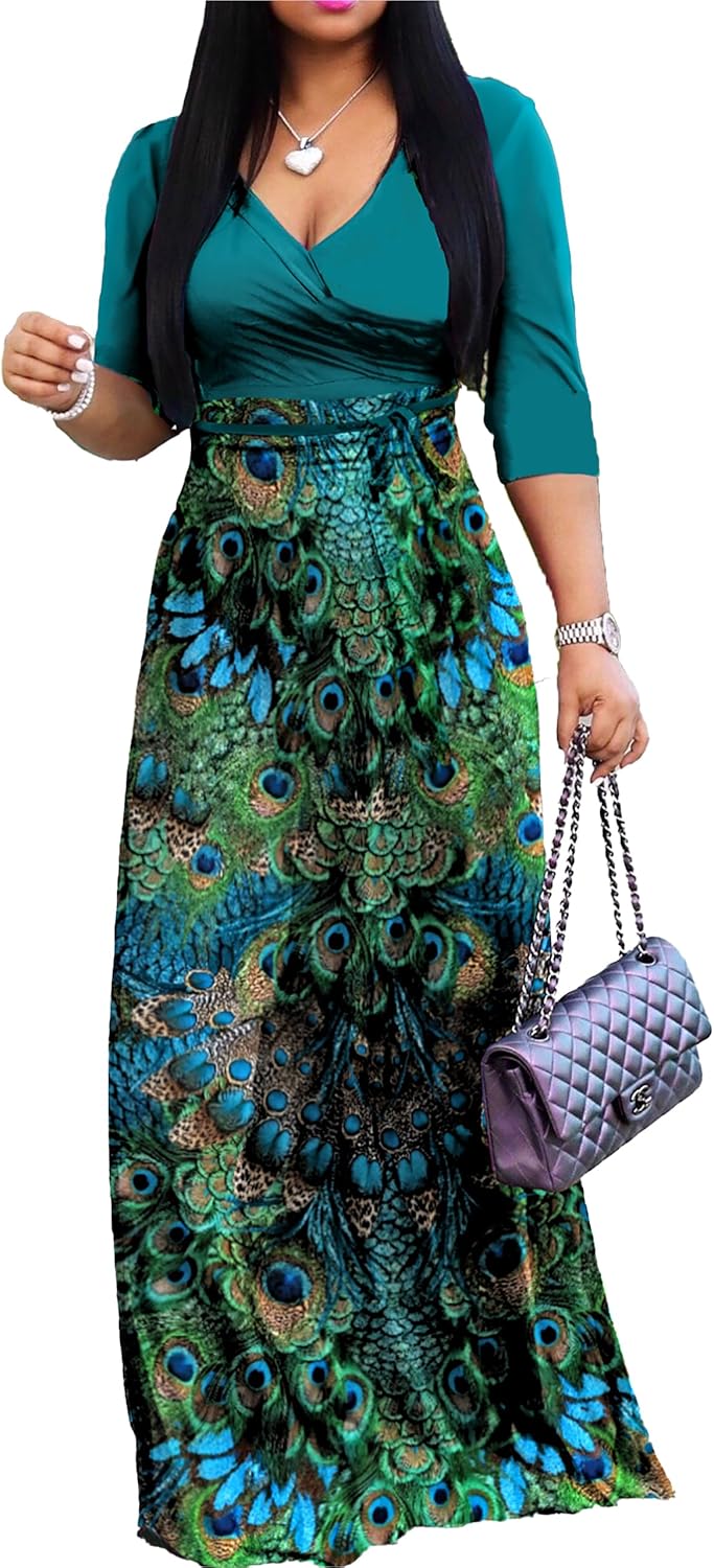 PnPednde Women's V-Neck Party Dress