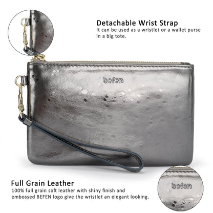 Befen Leather RFID Wristlet Wallet
