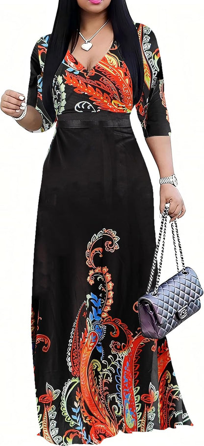 PnPednde Women's V-Neck Party Dress