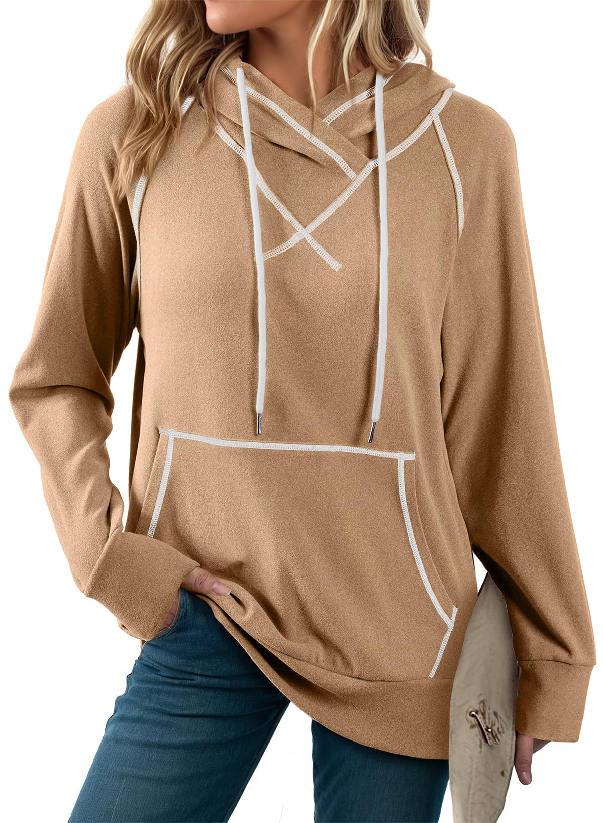 SHEWIN Women's Hooded Sweatshirt