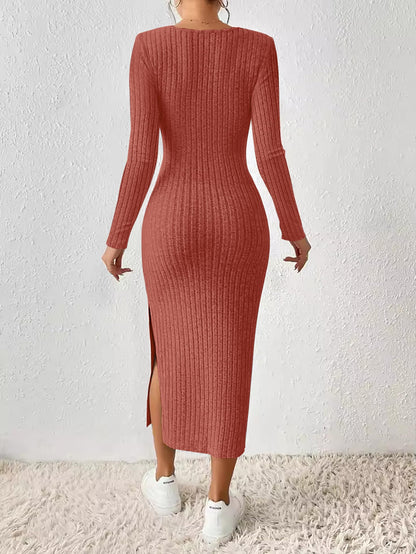 ETCYY Women's Square Neck Bodycon Dress